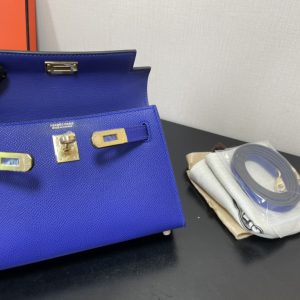 Hermes Kelly-Gold&Silver Hardware-19CM - Image 9