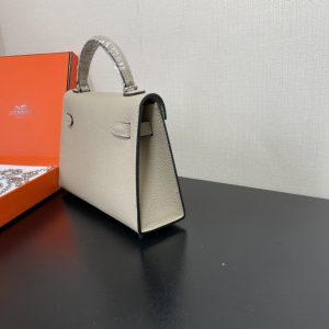 Hermes Kelly-Gold&Silver Hardware-19CM - Image 14