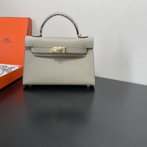 Hermes Kelly-Gold&Silver Hardware-19CM - Image 4