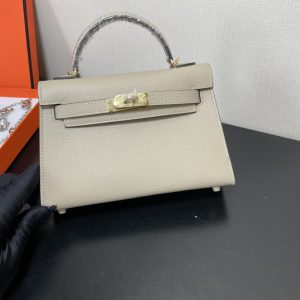 Hermes Kelly-Gold&Silver Hardware-19CM - Image 6