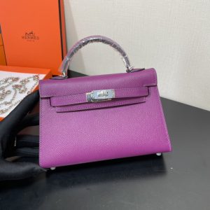 Hermes Kelly-Gold&Silver Hardware-19CM - Image 9