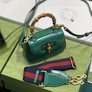 Gucci Top Handle Bag With Bamboo-17*12*7.5&21*15*7CM - Image 2