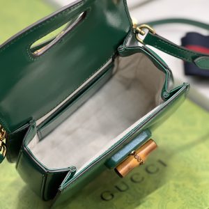 Gucci Top Handle Bag With Bamboo-17*12*7.5&21*15*7CM - Image 6