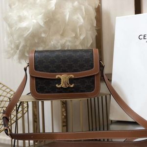 Celin Tambour Box Bag-22*16.5*7CM - Image 3