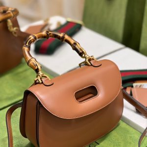 Gucci Top Handle Bag With Bamboo-17*12*7.5&21*15*7CM - Image 2