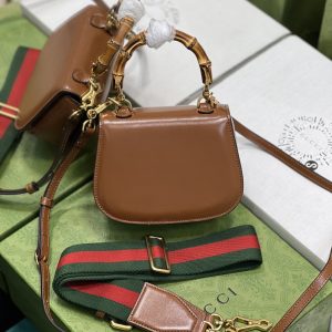 Gucci Top Handle Bag With Bamboo-17*12*7.5&21*15*7CM - Image 2