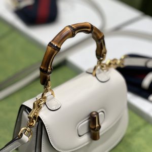 Gucci Top Handle Bag With Bamboo-17*12*7.5&21*15*7CM - Image 4