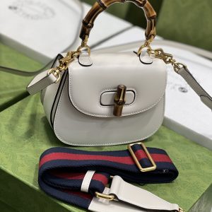 Gucci Top Handle Bag With Bamboo-17*12*7.5&21*15*7CM - Image 3