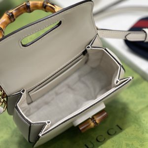 Gucci Top Handle Bag With Bamboo-17*12*7.5&21*15*7CM - Image 6