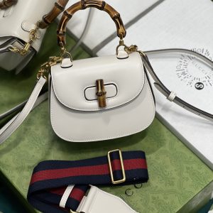 Gucci Top Handle Bag With Bamboo-17*12*7.5&21*15*7CM - Image 8