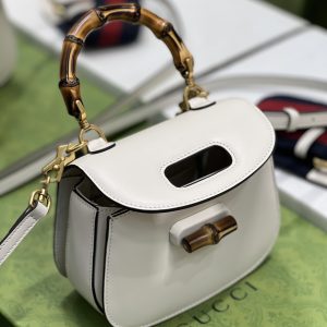 Gucci Top Handle Bag With Bamboo-17*12*7.5&21*15*7CM - Image 10
