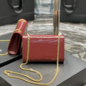 YSL Kate Medium With Tassle In Crocodile Leather-20×13.5×5.5cCM - Image 3