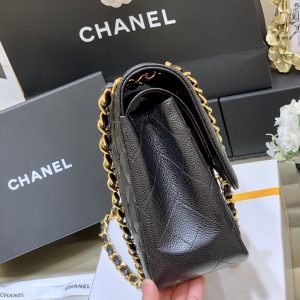 Ch@nel Flap Bag-Cavir Leather-Gold-30CM - Image 3