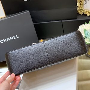 Ch@nel Flap Bag-Cavir Leather-Gold-30CM - Image 9