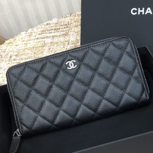 Ch@nel Wallet-Silver Hardware-19*10CM