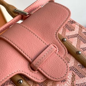 Goyard Coated Canvas and Leather Saigon Top Handle Bag-11.5x7x14.5CM - Image 6