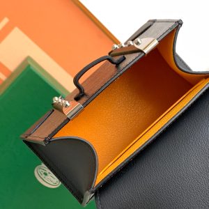 Goyard Coated Canvas and Leather Saigon Top Handle Bag-11.5x7x14.5CM - Image 8