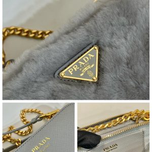 Prada 1NR015 Double Triangle Bag -15*10*5CM - Image 15
