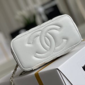 Ch@nel Cosmetic Bag-Lambskin-18CM - Image 5