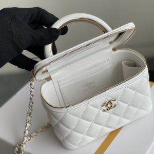 Ch@nel Cosmetic Bag-Lambskin-18CM - Image 7