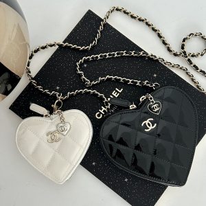 Ch@nel Love Patent Leather Twin Bag-13.3*15*2CM