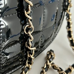 Ch@nel Love Patent Leather Twin Bag-13.3*15*2CM - Image 9