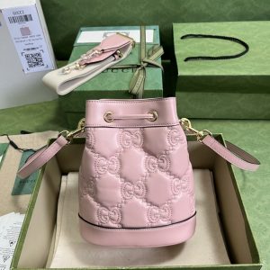 Gucci GG Matelassé Bucket Bag-17*20*10CM - Image 2