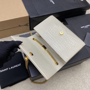 YSL Kate With Tassle In Crocodile-20×13.5×5.5cCM - Image 8