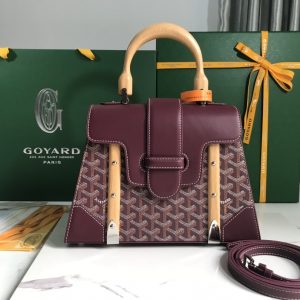 Goyard Coated Canvas and Leather Saigon Top Handle Bag-28×20×12CM - Image 1