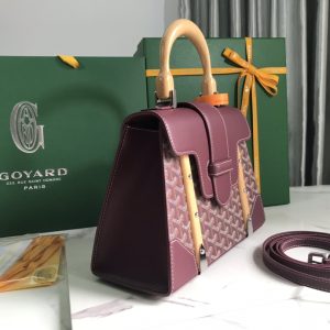 Goyard Coated Canvas and Leather Saigon Top Handle Bag-28×20×12CM - Image 2