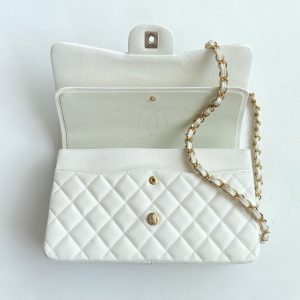 Ch@nel Flap Bag-Cavir Leather-Gold-30CM - Image 5
