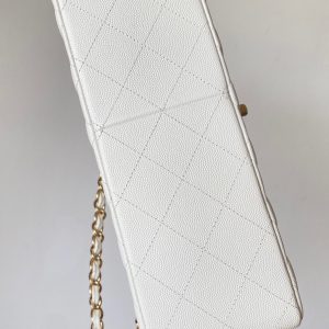 Ch@nel Flap Bag-Cavir Leather-Gold-30CM - Image 8