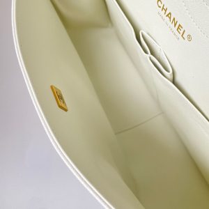 Ch@nel Flap Bag-Cavir Leather-Gold-30CM - Image 9