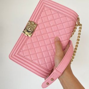 Ch@nel Boy Bag-Caviar-25CM - Image 3