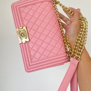Ch@nel Boy Bag-Caviar-25CM - Image 2