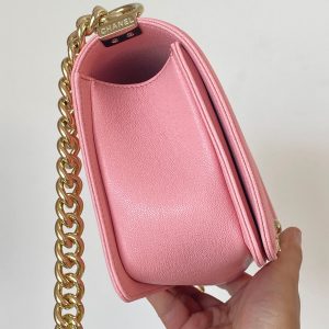 Ch@nel Boy Bag-Caviar-25CM - Image 7