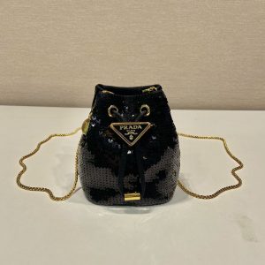 Prada Sequin Bucket 1NR016 Bag-10*12*7CM