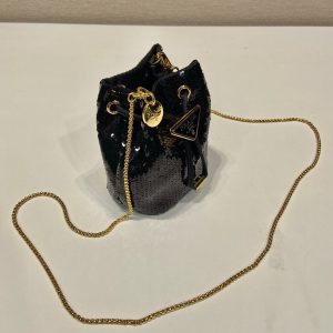 Prada Sequin Bucket 1NR016 Bag-10*12*7CM - Image 4