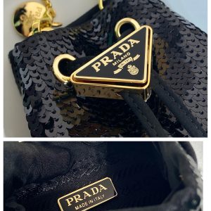 Prada Sequin Bucket 1NR016 Bag-10*12*7CM - Image 9