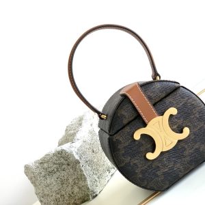 Celin* Round Box Triomphe Bag-12x12x9CM