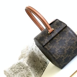 Celin* Round Box Triomphe Bag-12x12x9CM - Image 2