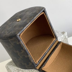 Celin* Round Box Triomphe Bag-12x12x9CM - Image 8