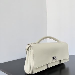 Balenciag Women’s Bel Air Small Clutch On Strap in Black-27*5*14CM - Image 2