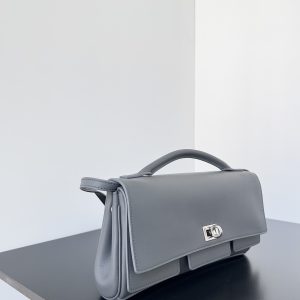 Balenciag Women’s Bel Air Small Clutch On Strap in Black-27*5*14CM - Image 3