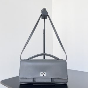 Balenciag Women’s Bel Air Small Clutch On Strap in Black-27*5*14CM - Image 2