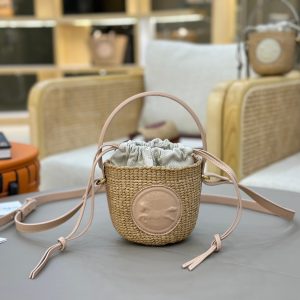 Chloé Mini Horse Medal Basket In Natural Fibers-14×12.5x14CM