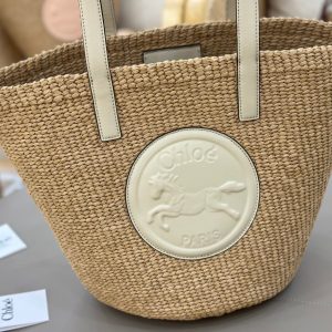 Chloé Horse Medal Basket In Natural Fibers-46*27*30CM - Image 3