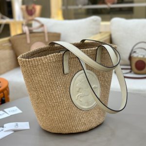 Chloé Horse Medal Basket In Natural Fibers-46*27*30CM - Image 2