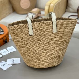 Chloé Horse Medal Basket In Natural Fibers-46*27*30CM - Image 5