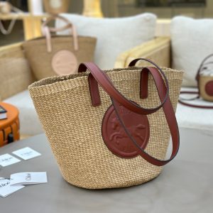 Chloé Horse Medal Basket In Natural Fibers-46*27*30CM - Image 3
